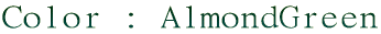 Color : AlmondGreen 